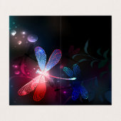 Gloeiende rode libel visitekaartje