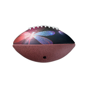 Gloeiende rode libellen american football