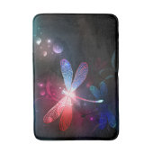 Gloeiende rode libellen badmat (Voorkant Verticaal)