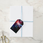 Gloeiende rode libellen cadeaulabel (Met Touw)