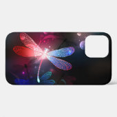 Gloeiende rode libellen Case-Mate iPhone case (Achterkant (horizontaal))