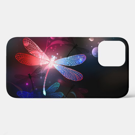 Gloeiende rode libellen Case-Mate iPhone case (Achterkant (horizontaal))