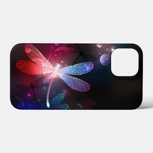 Gloeiende rode libellen Case-Mate iPhone case (Achterkant (horizontaal))