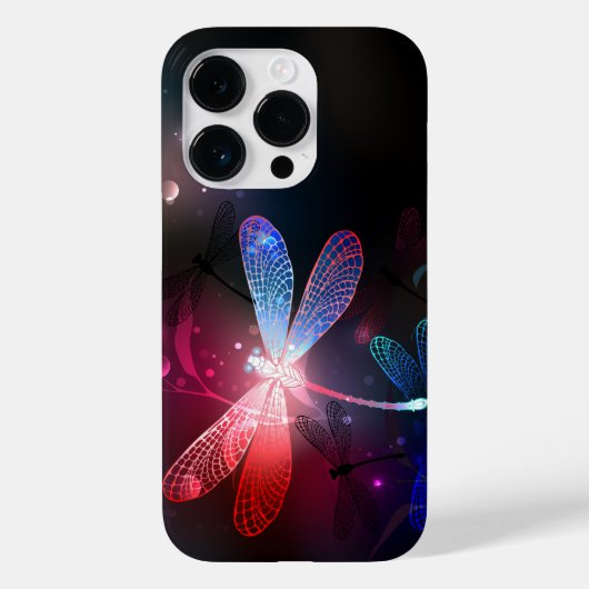 Gloeiende rode libellen Case-Mate iPhone case (Achterkant)