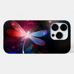 Gloeiende rode libellen Case-Mate iPhone 14 pro hoesje