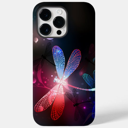 Gloeiende rode libellen Case-Mate iPhone case (Achterkant)