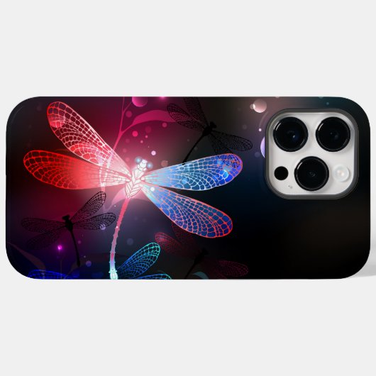 Gloeiende rode libellen Case-Mate iPhone case (Achterkant (horizontaal))