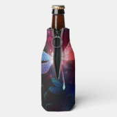 Gloeiende rode libellen flesjeskoeler (Fles Achterkant)