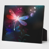 Gloeiende rode libellen fotoplaat (Zijkant)