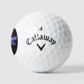Gloeiende rode libellen golfballen (Logo)