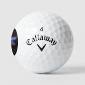 Gloeiende rode libellen golfballen (Logo)