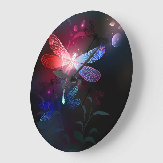 Gloeiende rode libellen grote klok (Hoek)