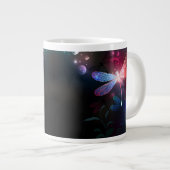 Gloeiende rode libellen grote koffiekop (Voorkant rechts)