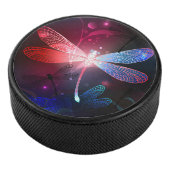 Gloeiende rode libellen hockey puck (3/4)