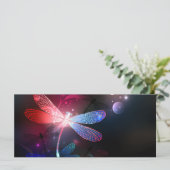 Gloeiende rode libellen kaart (Staand voorkant)