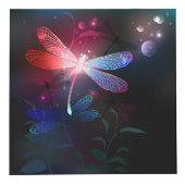 Gloeiende rode libellen kubus (Rechts)