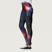 Gloeiende rode libellen leggings (Links)