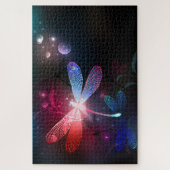 Gloeiende rode libellen legpuzzel (Verticaal)