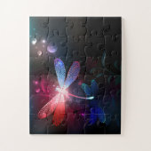 Gloeiende rode libellen legpuzzel (Verticaal)