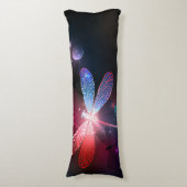 Gloeiende rode libellen lichaamskussen (Voorkant Verticaal)