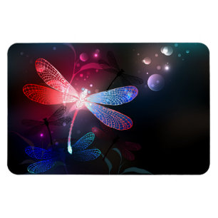 Gloeiende rode libellen magneet