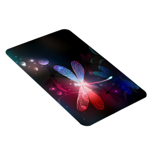 Gloeiende rode libellen magneet (Rechterzijde)