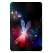 Gloeiende rode libellen magneet (Verticaal)