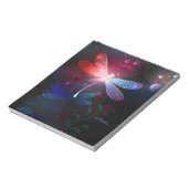 Gloeiende rode libellen notitieblok (Linkerzijde)