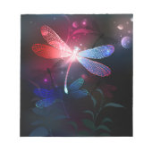 Gloeiende rode libellen notitieblok (Voorkant)