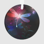 Gloeiende rode libellen ornament (achterkant)