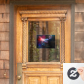 Gloeiende rode libellen raamsticker (Huis Deur)