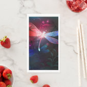 Gloeiende rode libellen servet (Insitu)