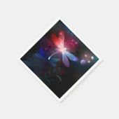 Gloeiende rode libellen servet (Hoek)