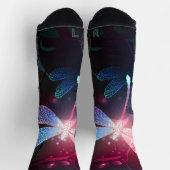 Gloeiende rode libellen sokken (Top)