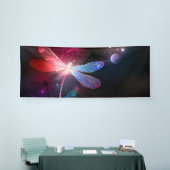 Gloeiende rode libellen spandoek (Beurs)