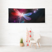 Gloeiende rode libellen spandoek (Insitu)