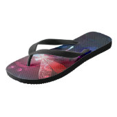 Gloeiende rode libellen teenslippers (Schuin)