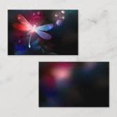 Gloeiende rode libellen visitekaartje (Voorkant / Achterkant)