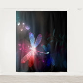 Gloeiende rode libellen wandkleed (Voorkant)