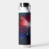 Gloeiende rode libellen waterfles (Voorkant)