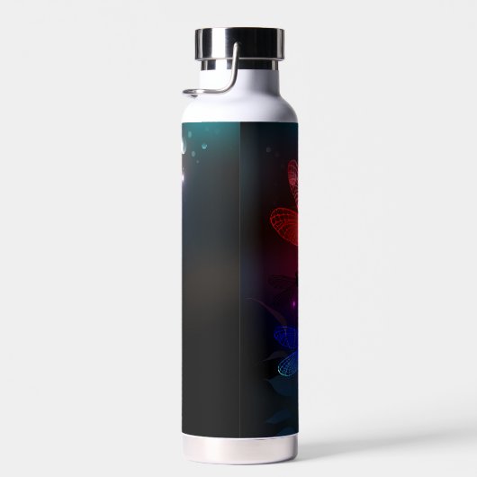 Gloeiende rode libellen waterfles (Rechts)