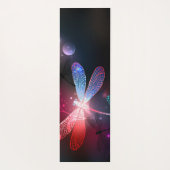 Gloeiende rode libellen yogamat (Achterkant)