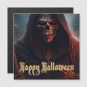 Gloeiende Rode Ogen Reaper Halloween Kunst (Voorkant / Achterkant)
