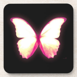 Gloeiende Roze Vlinder Onderzetters