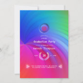 Gloeiende screensaver virtuele afstudeerfeest kaart (Voorkant)