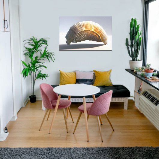 Gloeiende Seashell Wall Art Coastal Decor Canvas Afdruk