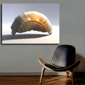 Gloeiende Seashell Wall Art Coastal Decor Canvas Afdruk