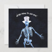 Gloeiende Skeleton Halloween Party Uitnodigingen (Achterkant)