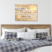 Gloeiende Sky Serenity Prayer Wrapped Canvas Print (Insitu (Slaapkamer))