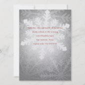 Gloeiende Snowflake Holiday Gathering Kaart (Achterkant)